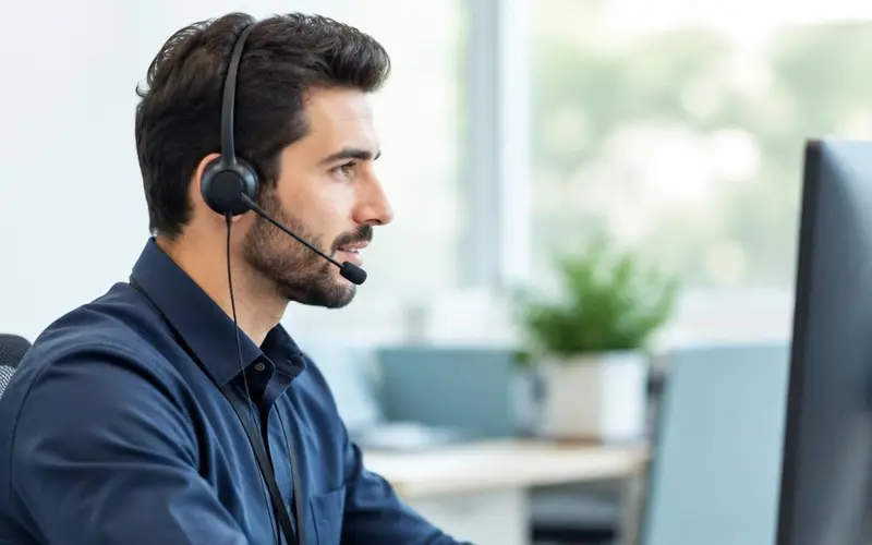Échange à distance avec un client